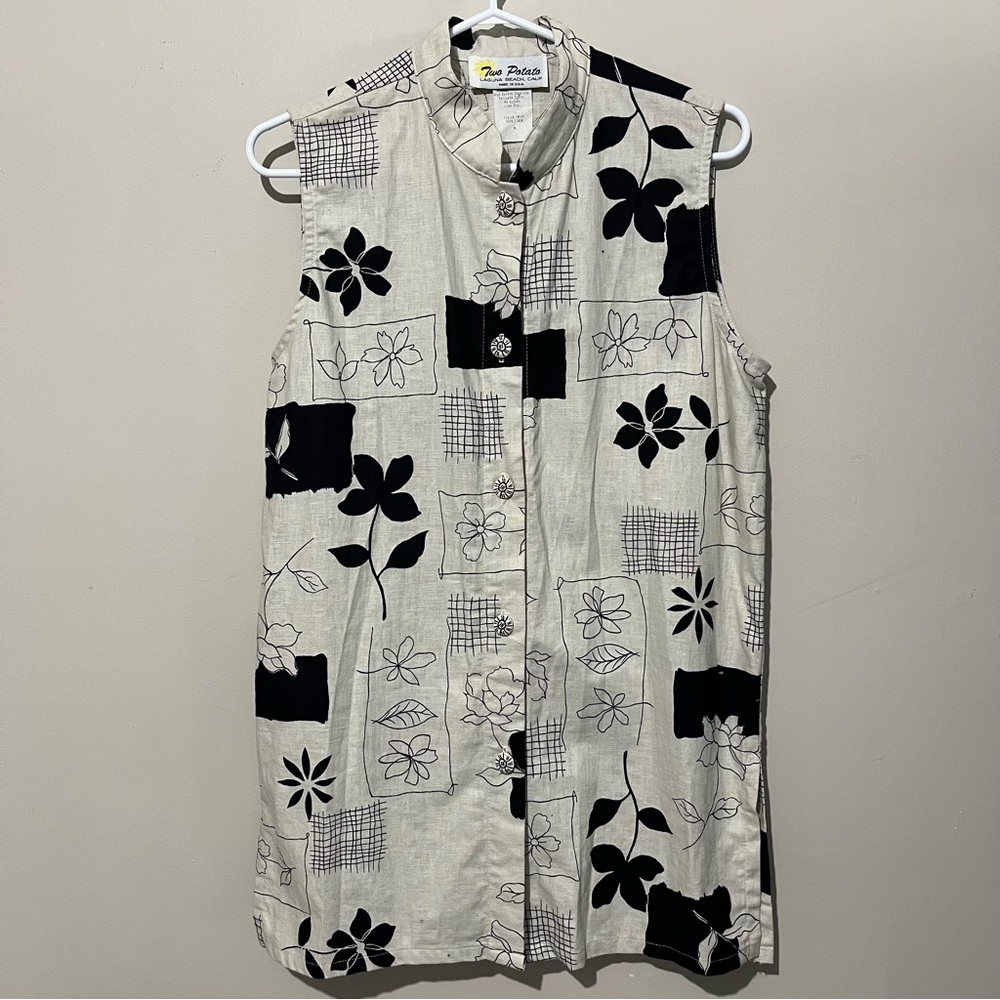 Vintage Two Potato Linen Blend Button down shirt